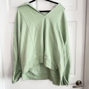 Pilcro Anthropologie Mint Green Oversized Sweatshirt Women's XL Cozy Fleece